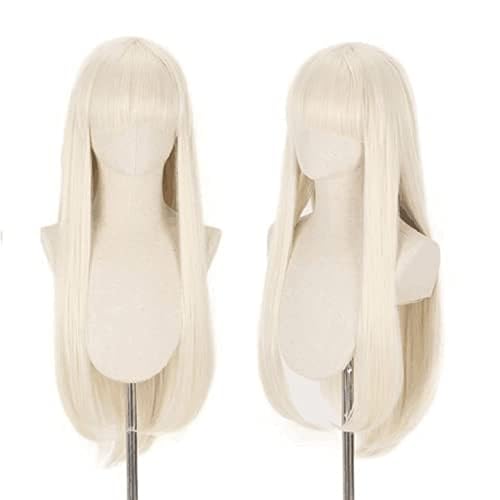 AniLnc Yomoduki Runa - Peluca larga de cosplay rubia para mujer una gorra