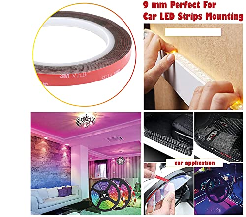 Dpm tapes 3M VHB Universal Double Sided Acrylic Foam Tape Waterproof High Temperature Outdoor Indoor Decoration LED Strip Car Home Office (12 mm x 3 m) - Image 2