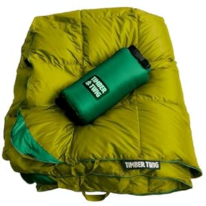 Outdoor, Travel, and Camping Puffy Down Blanket – Its Packable, Lightweight, and WARM – Spring Green