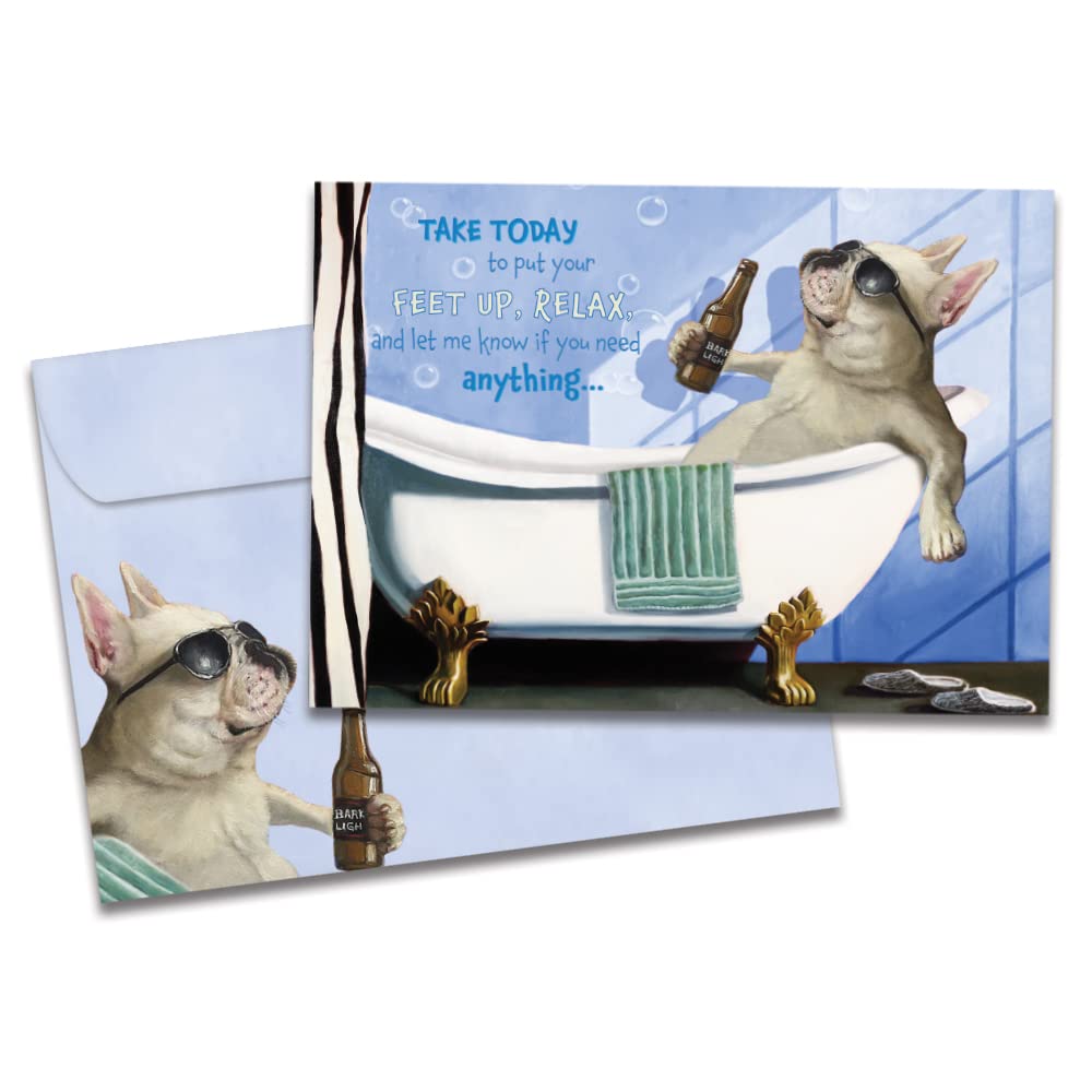 Tree-Free Greetings - Father's Day Card - Artful Designs - 1 Card + Matching Envelope - Made in USA - 100% Recycled Paper - 5 x 7 - Feet Up and Relax