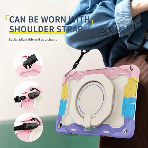Funda para iPad 10.2 anticaídas con correa ajustable de hombro JZ 6