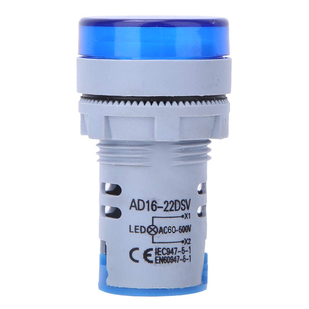 AC Voltage Display, Digital LED Display Voltmeter AD16 22DS LED Indicator Light Digital Display Voltmeter AC 60V 500V Voltage Meter (Blue)