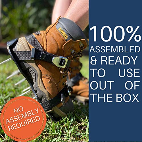 Lawn Aerator Shoes with Self-Tightening Straps 100% Fully Assembled Lawn Aerator Sandals by Montville Garden