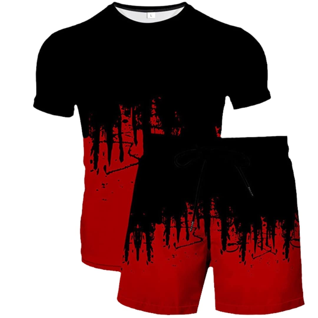 Ensemble 3D abstrait short manches courtes design futuriste Ts3458 L - 8