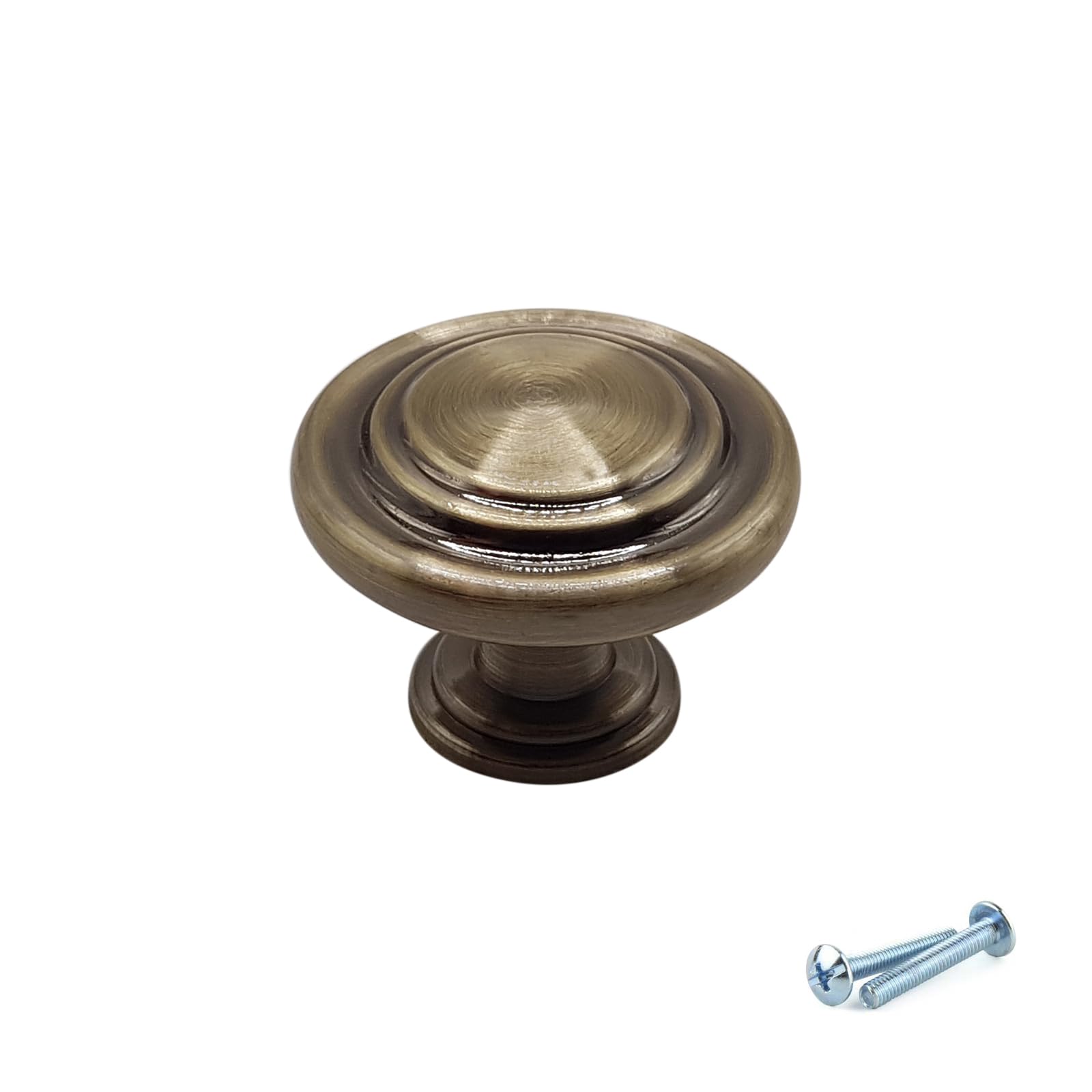 M4TECInterior Kitchen Cabinet Door Knobs Cupboards Drawers Bedroom Furniture Pull Handles Antique Brass. VE7 Series: 32 mm Pack of 10