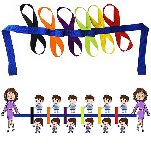 Corda da Passeggio per Bambini Guinzaglio Briglie Bracciale per Non Perdere Bambini Anno Sicurezza Guinzaglio Bambino Camminare Redini Primi Passi (12 Bambini e 2 Adulti)