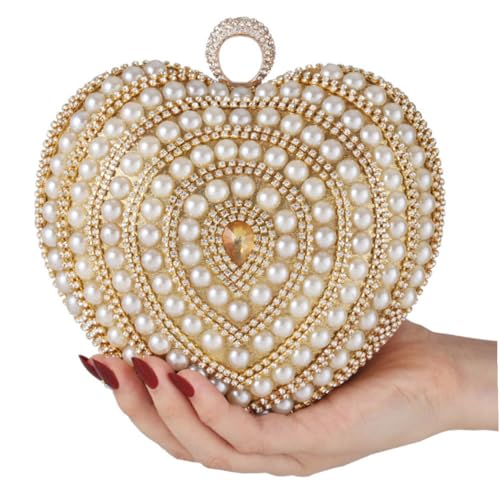 Pochette de bal en cristaux Mikikit pour robe dorée