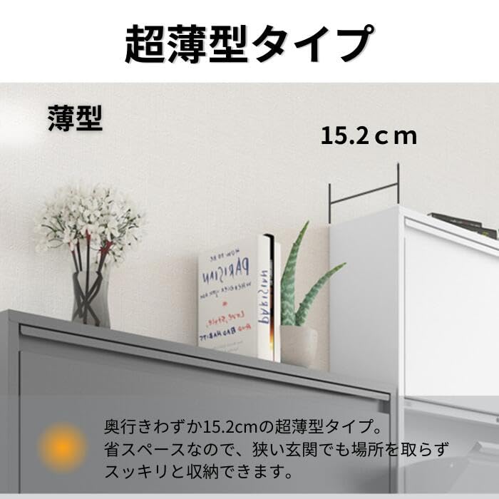 Amazon｜JAVRON シューズラック スリム 斜め置き シューズボックス