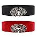Fasker 2 Pack Womens Fashion Wide Waist Belt Elastic Stretch Retro Cinch Belt