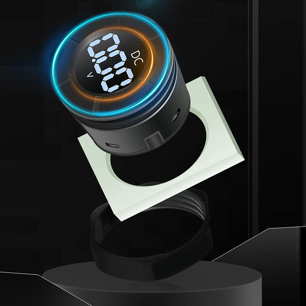 Digital Voltmeter DC 0-300V Autospannungsmesser - Rundes LCD -Display, Vielseitig für die Automobil und Heimnutzung, Genaue Spannungstester