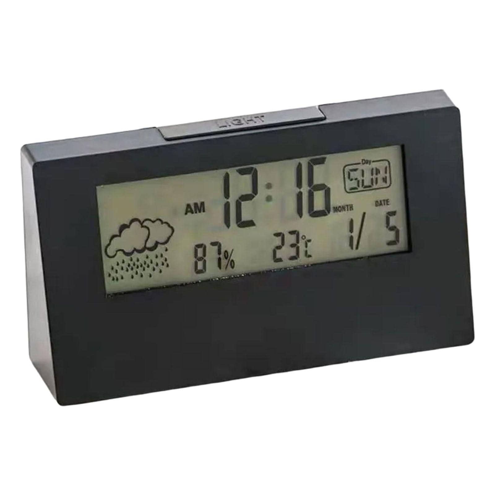Digital Alarm Clock Compact Exquisite LED Practical for Shelf Indoor Desktop Black with Light|1 Clock| Alarm Clocks| Clocks | Home D?©cor |Home & Garden