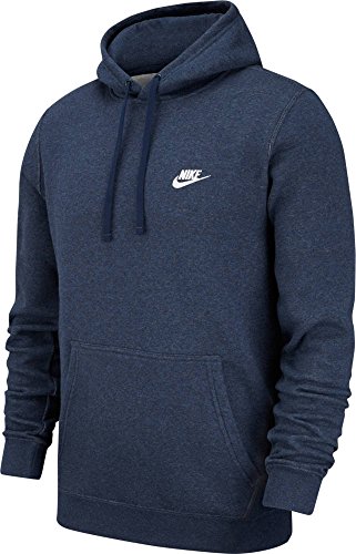 Nike Herren Sport Freizeit Kapuzen Hoodie Kapuzenpullover M NSW CLUB BV2654 410 Blau, Größe:XL, Farbe:402 NAVY/WHITE - Blau Weiß