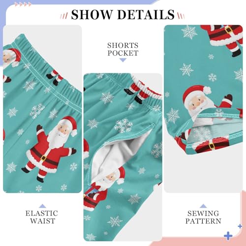Boys' Pants Christmas Santa Claus Snowflake Jogger Pants Elastic Waist Trousers with Pockets S-XL4