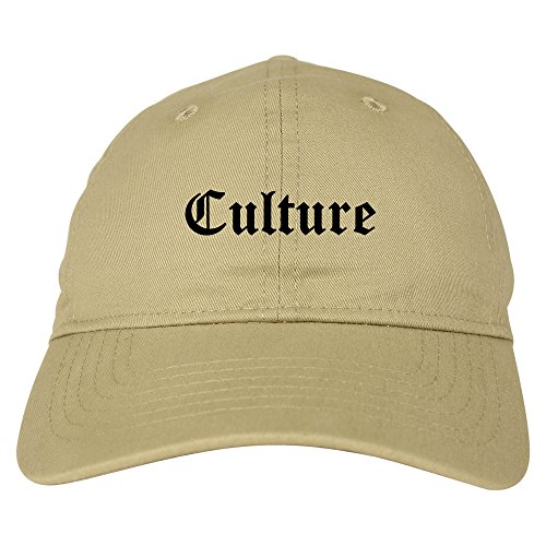 Kings Of NY Culture Gothic Font Dad Hat Baseball Cap Beige