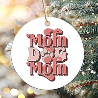 Amazon.com: Hippie Mama Christmas Ornament Ceramic Round