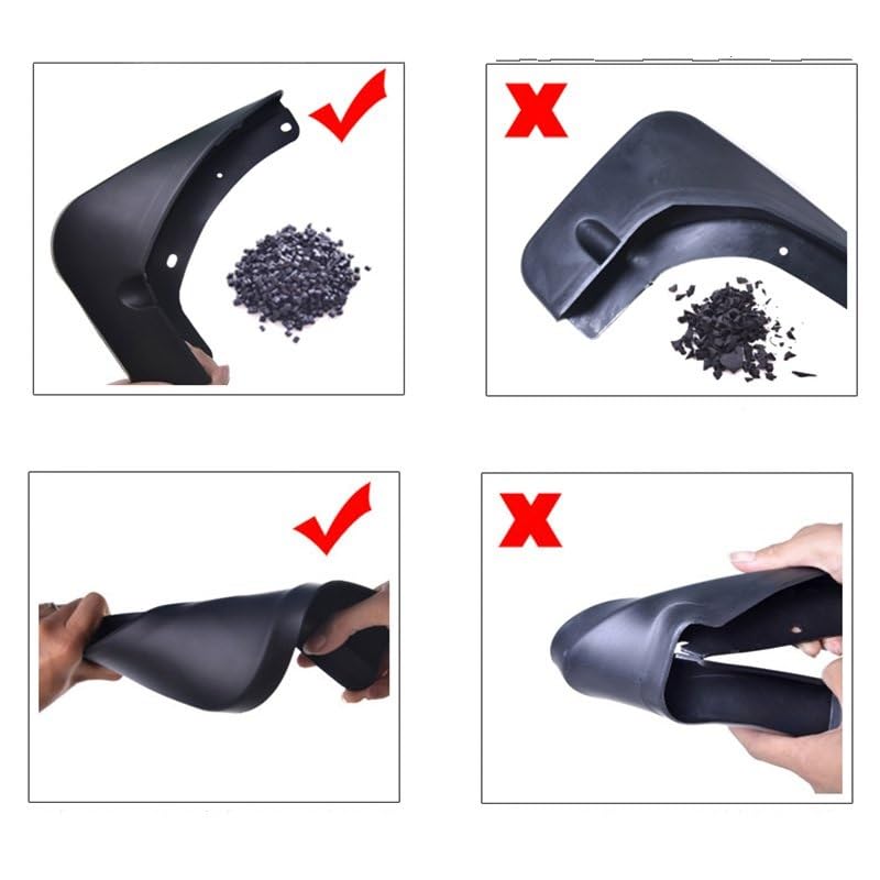 Guardabarros traseros para coche contra el barro: pack de 4 piezas protectoras 3