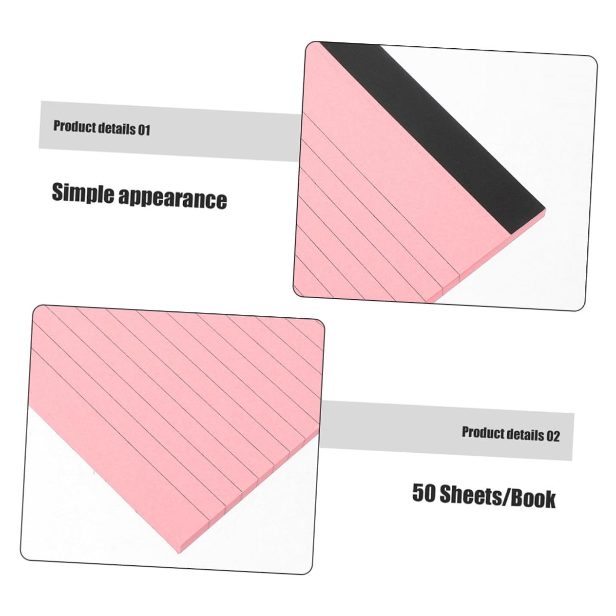 DOITOOL Mémo en papier avec sujet travail pour en écrivant doublé Carnet de notes bloc-notes cahier ligné bloc de papier faire un bloc note petits blocs de pavé de note