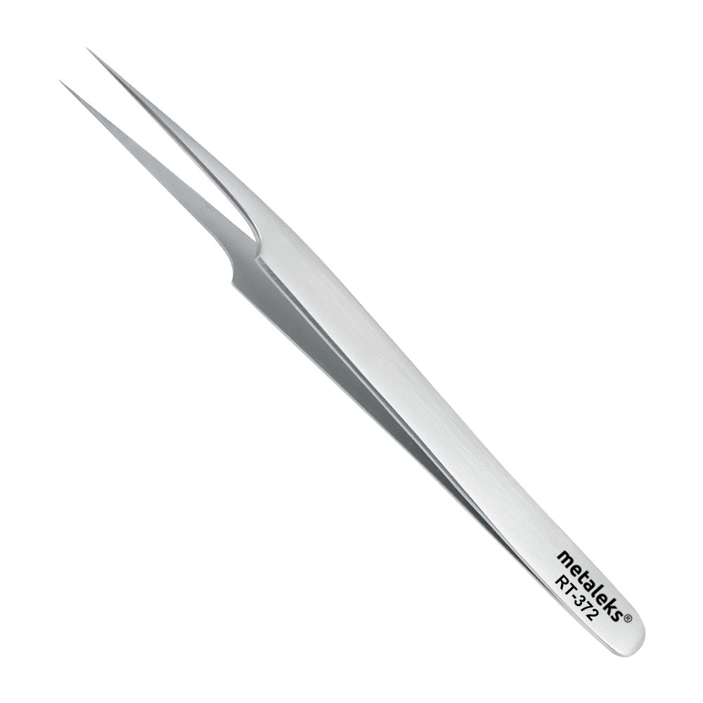 Best Tweezers for Eyelash Extension - Super Straight Tip Tweezers - Hand Crafted Surgical Stainless Steel Precision Tweezers (Oblique Tweezer)
