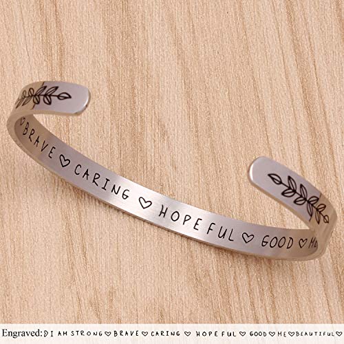 Btysun Bracelets for Women Mothers Day Bracelet Gifts from Daughter Inspirational Gifts for Women Graduation Gifts for Her Motivational Birthday Cuff Bangle Friendship Personalized Mantra Jewelry…
