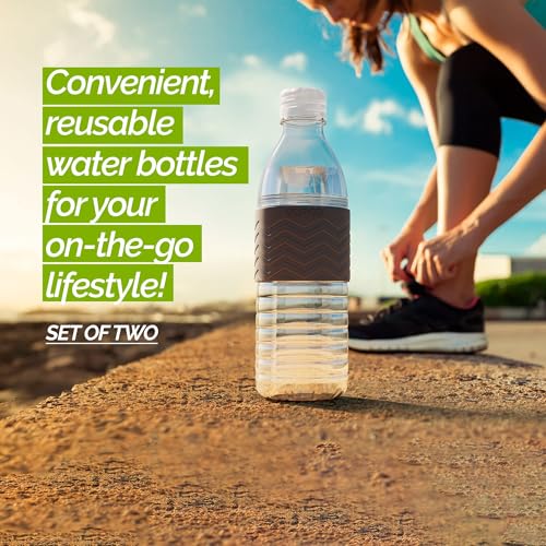 Copco Hydra Water Bottle with Spill-Resistant Lid, 16.9 oz (Set of 2) - Reusable Tritan Non-Slip Sleeve, Twist-Open Body - BPA-Free, Leak-Proof, Durable & Portable for Gym, Office, School (Gray) - Image 3