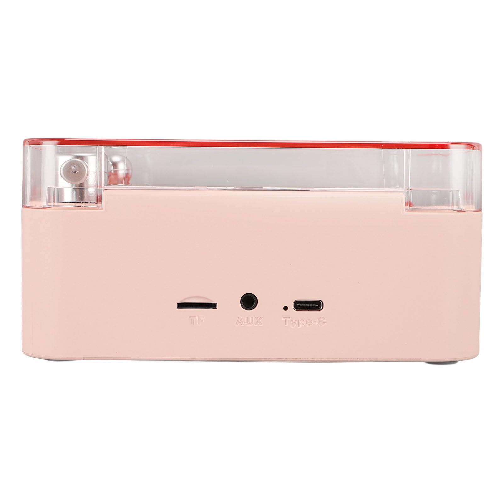 Giradischi Giradischi con Luce Notturna e Display 'Ora Ricevitore BT, Multifunzione 3 in 1, Giradischi Portatile per Intrattenimento e Decorazione (Roseo)