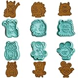 Orapink Cortador de Galletas Para niños,6 Cortadores de Galletas en Forma de Monstruo,Moldes de Galletas de Monstruo de Dibujos Animados 3D,Cortadores de Galletas Para Hornear Niños.