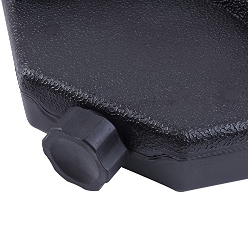 SNAIL Fillable Umbrella Weights for Offset Patio Umbrella, Sand or Water Filled Cantilever Umbrella Square Base Plate Set, Pack of 4, 176 lb After Sand Filled, Black