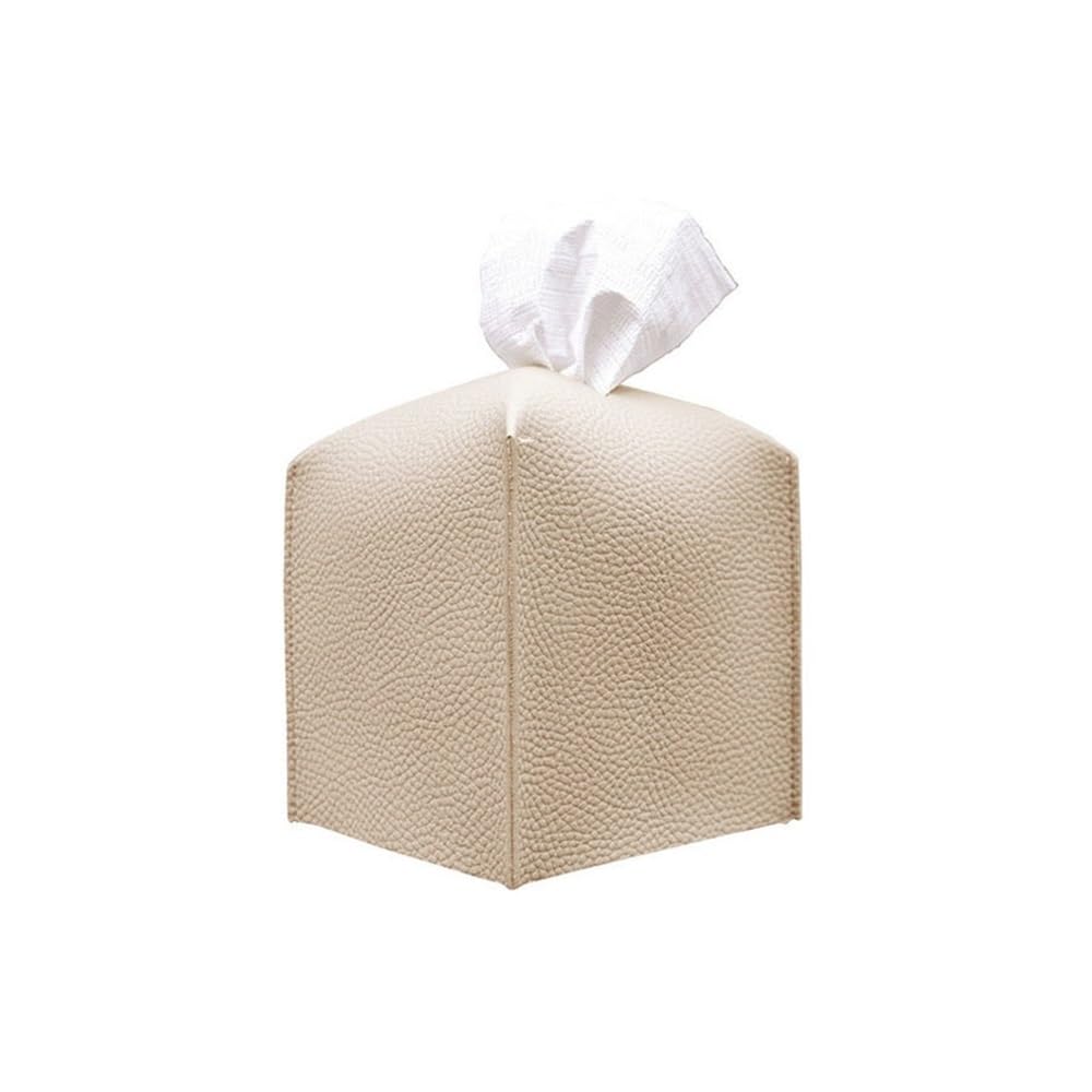 1pc 13cmX13cm Decorative Square Tissue Box PU Leather Holder Facial Paper Organizer For Bathroom Modern