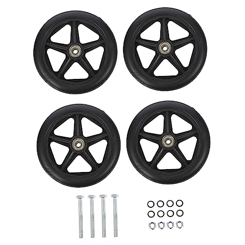 FOMIYES Wheelchair Supplies 4pcs Replacement Front Wheels Easy Install for Wheelchair Parts