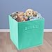 Sorbus Foldable Storage Cubes - 6 Fabric Baskets for Organizing Pantry, Closet, Shelf, Nursery, Playroom, Toy Box, Cubby - 11 Inch Dual Handle Collapsible Closet Organizers and Storage Bins (Teal)