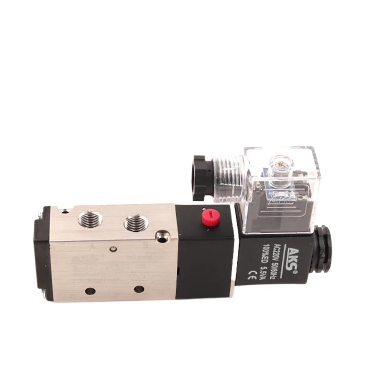 Pneumatic Electric Solenoid Valve4V310-08/10 3 Way 2 Position Gas Control Air Magnetic Valve DC/AC Coil Volt Hose Fittings(V410-08,OneColor)