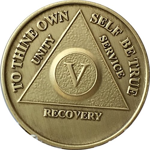 AA Anniversary Medallion Any Year 1-65 Chip Bronze Raised Center