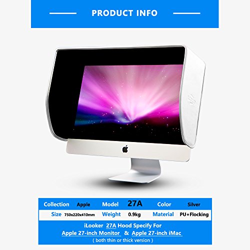 Image of 27A Monitor Hood Sunshade Sunhood Compatible for Apple 27 inch iMac and Apple 27 inch Monitor