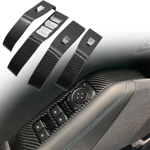 AOSKonology for Mustang Mach E 2021 2022 2023 2024 Mach E Window Lift Switch Panel Full Cover Window Button Cover (Carbon Fiber) 2 by BestEvMod - Used condition - US$17.50