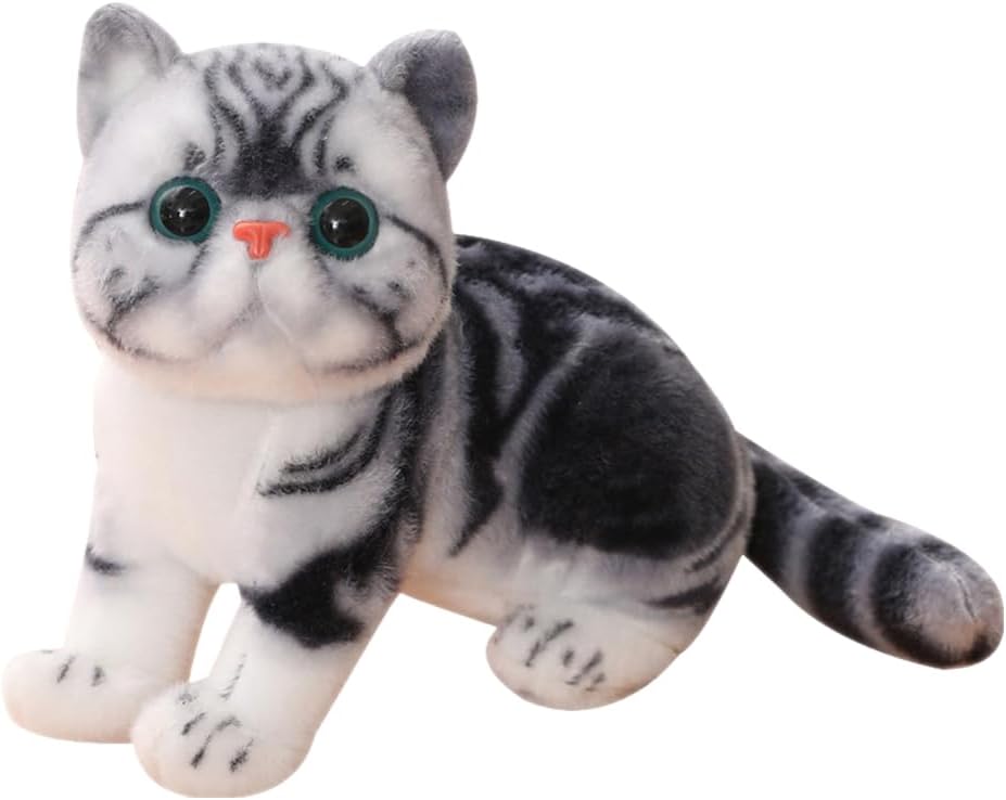 Cat Plush Soft Toys, Soft Plush Simulation Cat, Cute Cat Doll, Pillow Soothing Hugging Sleeping, Birthday Gifts Present Party Favors For Boys And Girls, 26cm