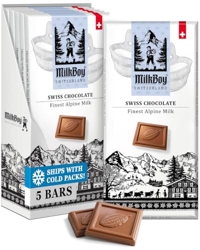 MilkBoy Swiss Chocolates Alpine Milk Chocolate Bars - 3 oz, 5 Pack