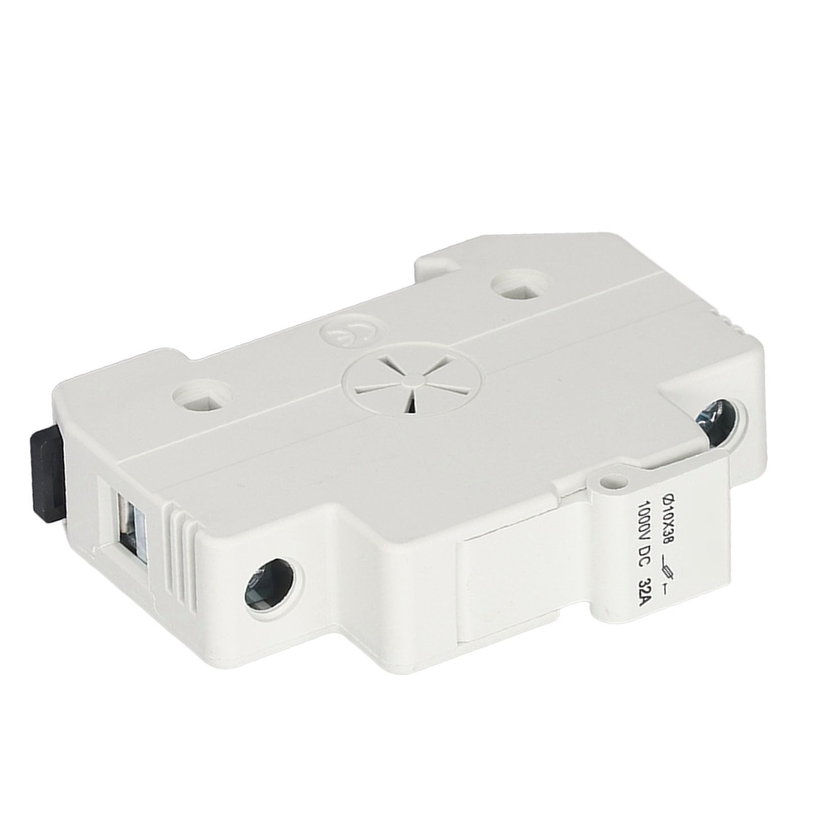 Set di fusibili fotovoltaici solari in Materiale ignifugo PA66 con 4 Supporti per Montaggio su Guida DIN e 6 fusibili cilindrici - CC 1000 V 32 A 10 x 38 mm per la Protezione di