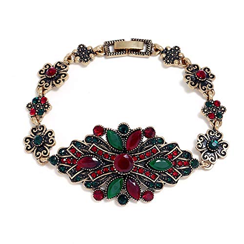 Preisvergleich Produktbild HAPPY LEMON Besondere Bekleidungszubehör Hübsche Mode europäisch und amerikanischer runder großer Edelstein Damen-Legierungsarmband mit weißen Diamanten Farbe Harz edle Temperament Schmuck Mehr Stil