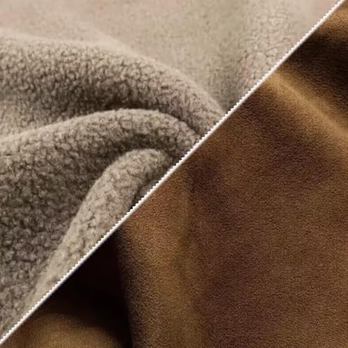 Men's Vintage Suede Jacket Fleece Lined Collar Coats Motorcycle Jackets Retro Overcoat with Pocket3