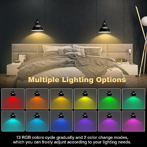Wall Sconces Battery Operated – Rechargeable Wall Lights with Remote Control Dimmable Auto Timer–13 Colorfuls Changeable to Elegant Touch Wall Lamp for Bedrooms Living Rooms Game Rooms Hallways - Image 4