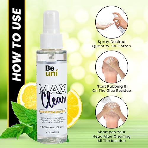 Image of Max Clear C22 Remover Wig Glue Remover Spray Fast Acting Adhesive Remover For Hair Patch & Wigs Citrus Based Skin Friendly Formula (Pack of 2) 118ml