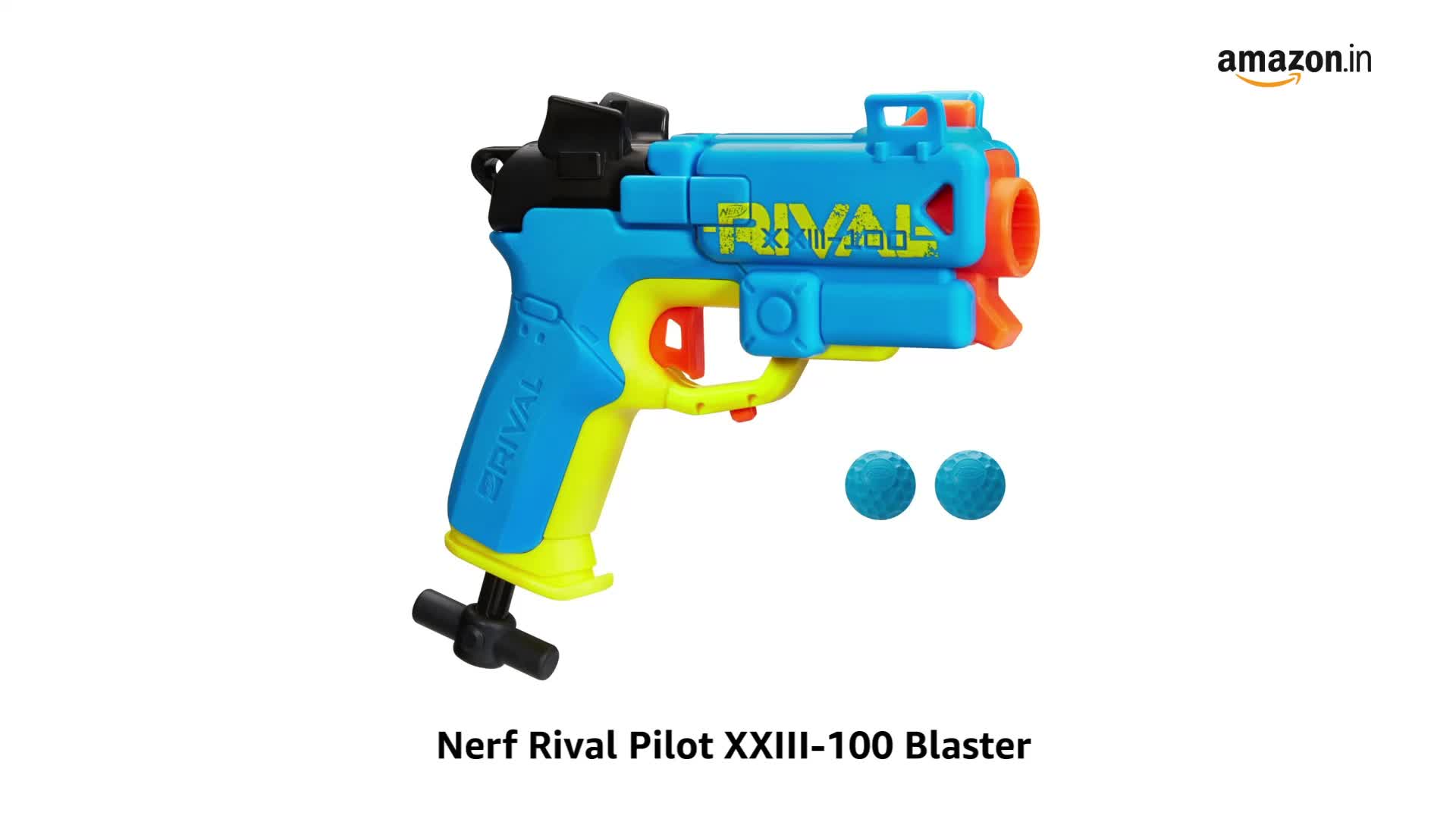 Nerf Rival Pilot XXIII-100 Blaster, Break-Barrel Load, T-Bar