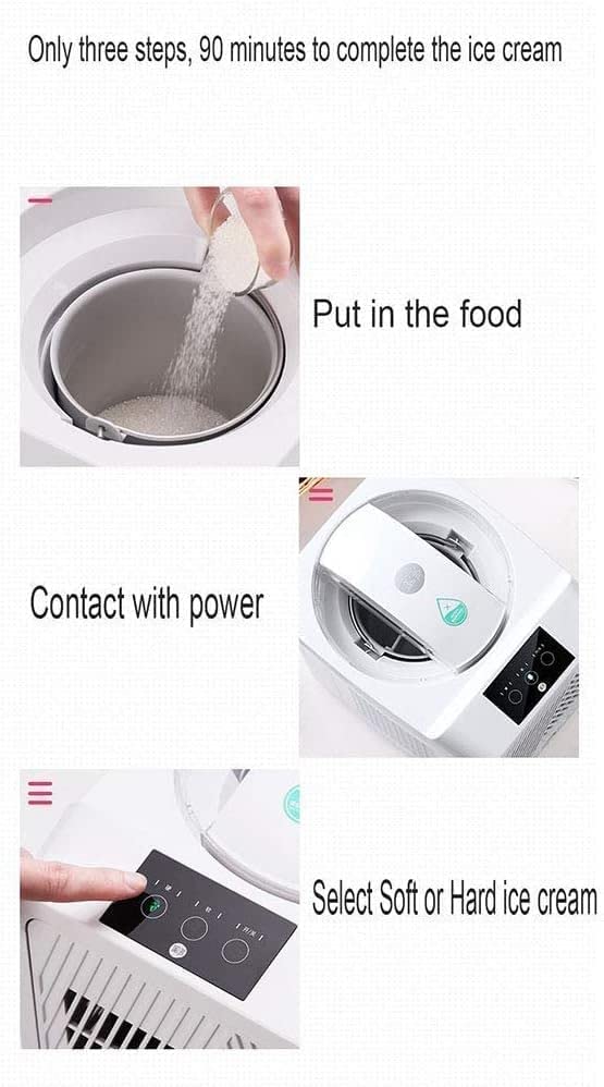 Samnuerly Heim-Eismaschine 1L, vollautomatische Mini-Frucht-Softeis-DIY-Küche – Bild 5
