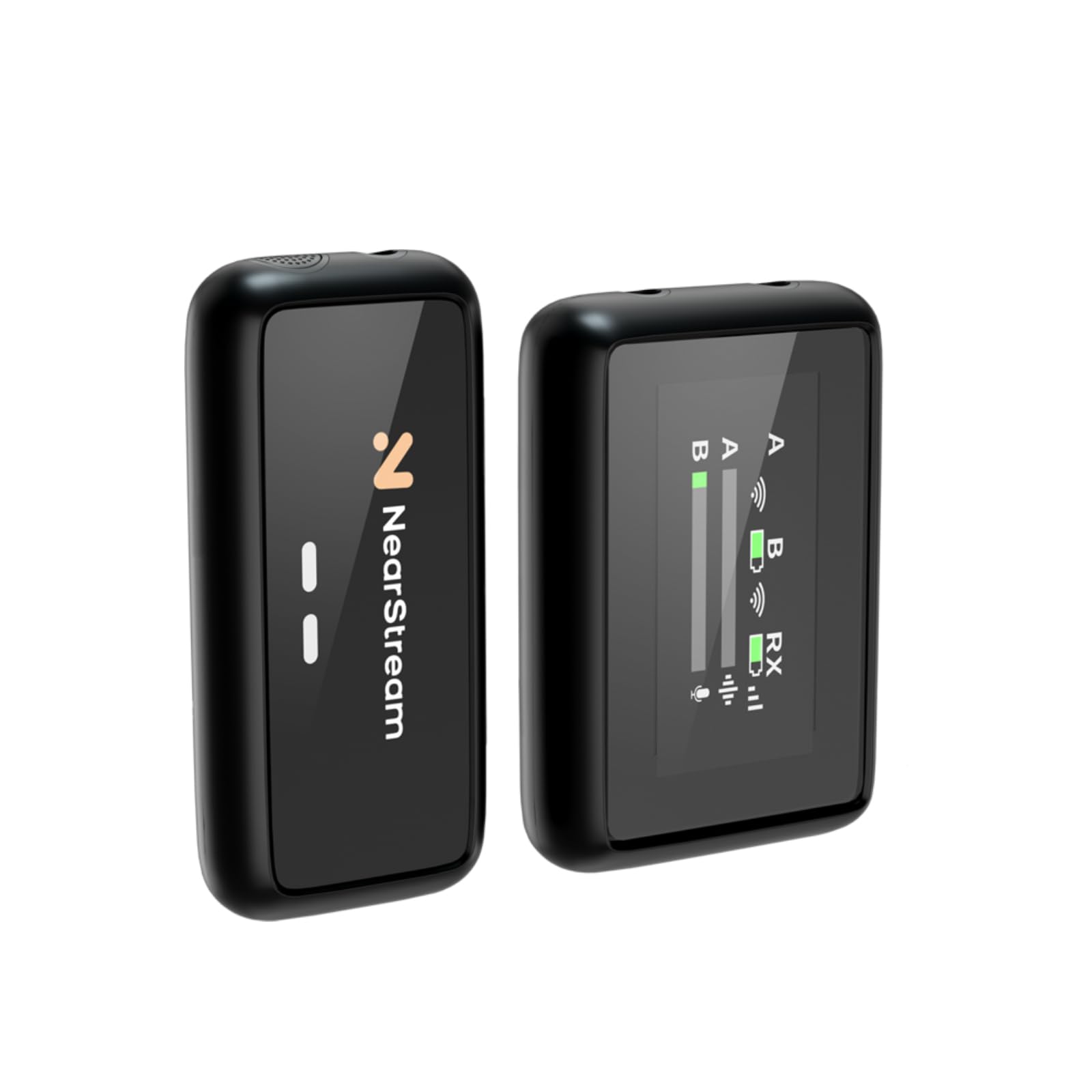 NearStream Micrófono Inalámbrico Profesional Omnidireccional para PC/iPhone/Android/Cámara,Microfono Inalambrico Solapa con Modo Silencio & Modo de Reducción de Ruido,Transmisión de Distancia 200m