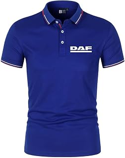 Men's Golf Polo Shirt T-Shirt for DAF Print Lapel Short Sleeve Rugby T Shirt Fashion Tee Sports Half Sleeve Tops - Teen Gift