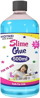 HOTKEI 500 ml Blue Slime Glue DIY Magic Jelly Putty Toy for Slime Making Maker kit Set Liquid Gel Games Birthday Gift Toys for Boys Girls Kids for Making Slimes at Home 3 to 10 Years