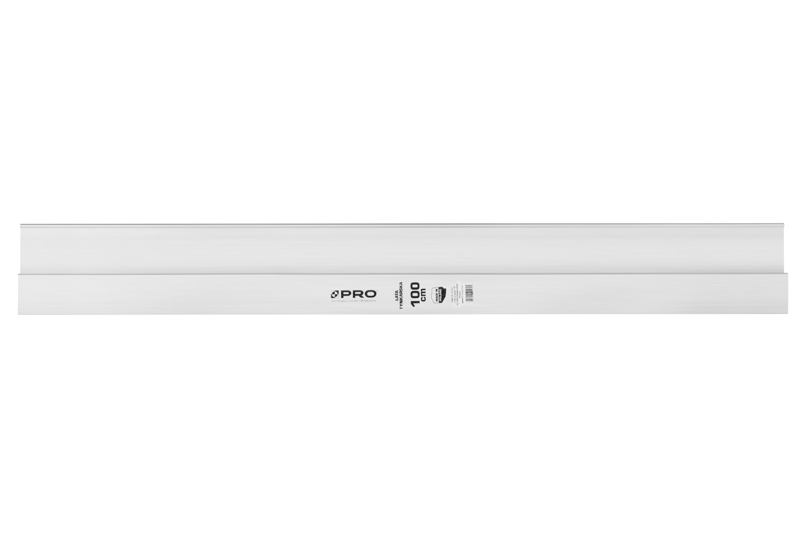 PRO Règle de Plâtrier Forme „H” Profil Ouvert - Aluminium de Haute Qualité - Forme Ergonomique - pour Appliquer le Mortier de Plâtre - Gris - 100cm