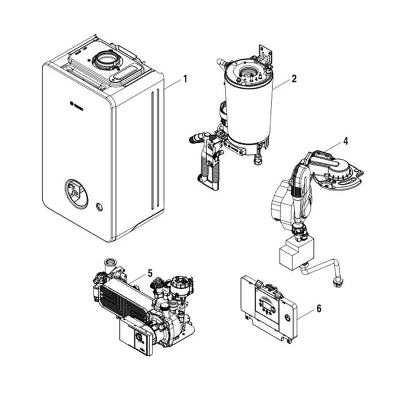Mundo Viro Caldera de pared de condensación 7736901598 Bosch Condens 7000i W 35 C 23 blanca