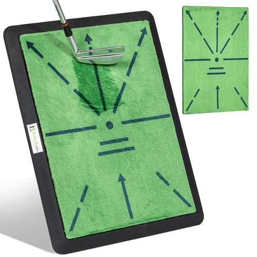Pathfinder Golf Hitting Mat-Golf Training Mat for Swing Path Feedback, Advanced Guides and Rubber Backing for Stability, Ideal for Hitting, Chipping, and Swing Path Detection, Extra Replaceable Mat