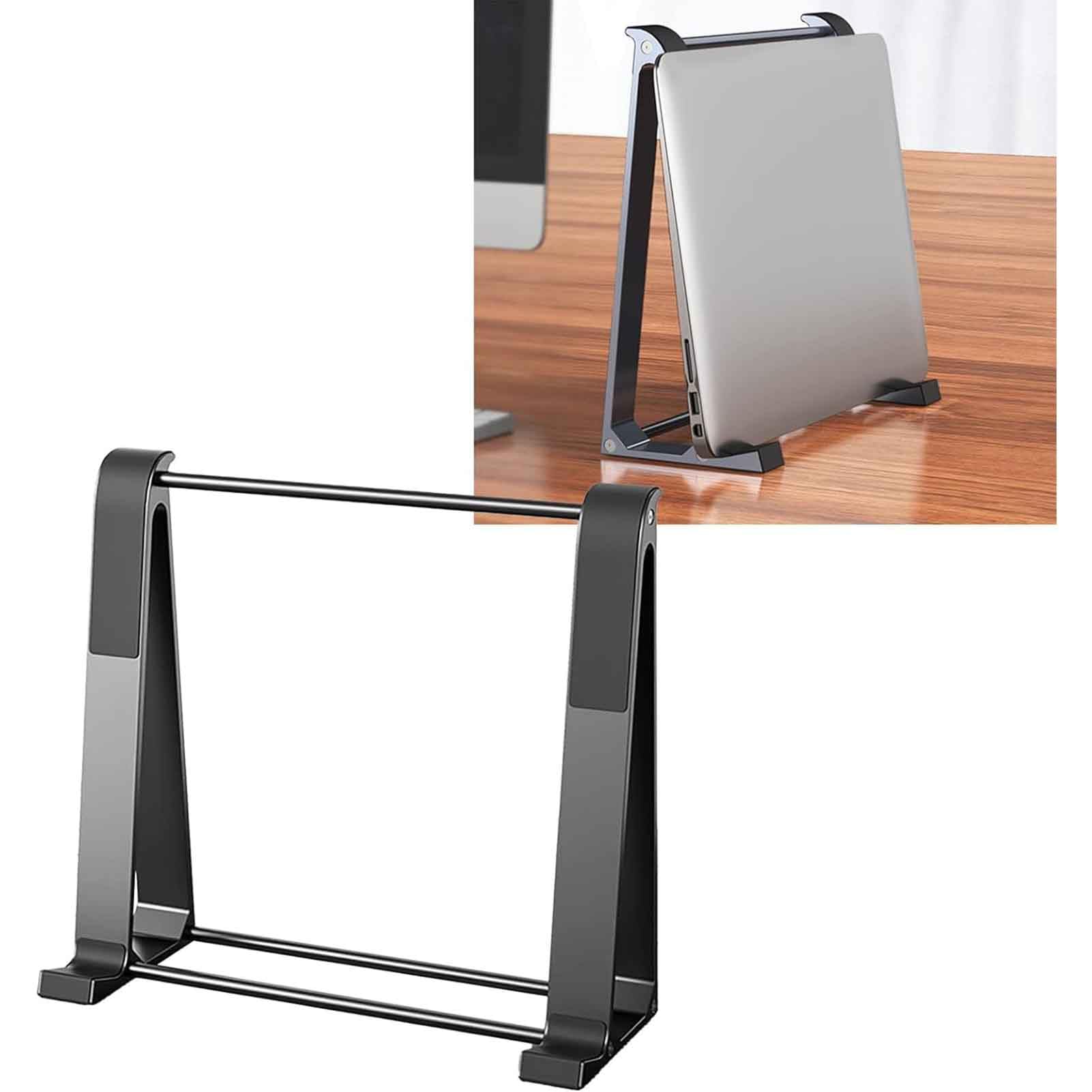 Grigio,22.5X21X8.5cm, Supporto Verticale per Il Raffreddamento del Laptop, Supporto per Laptop con Angolo di 30 Gradi, Supporto per Laptop in Alluminio Stabile e Robusto